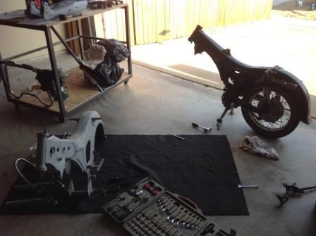 Someone barfed up a couple bikes in here...