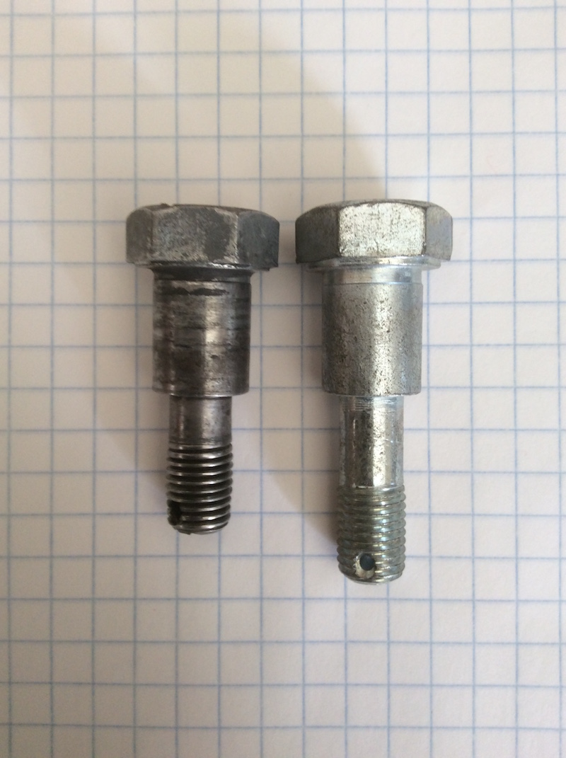 Main stand mounting bolts compared